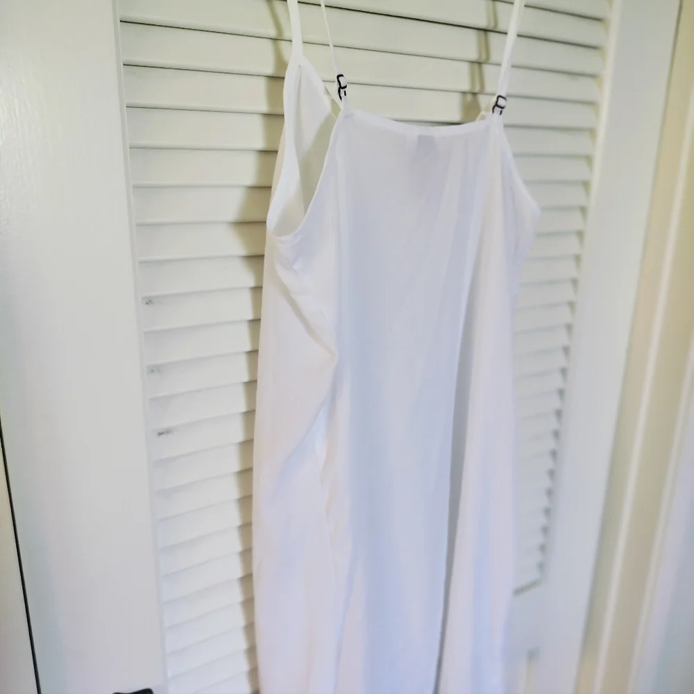 Knox Rose Women's White Slip Chemise Size Medium Adjustable Straps